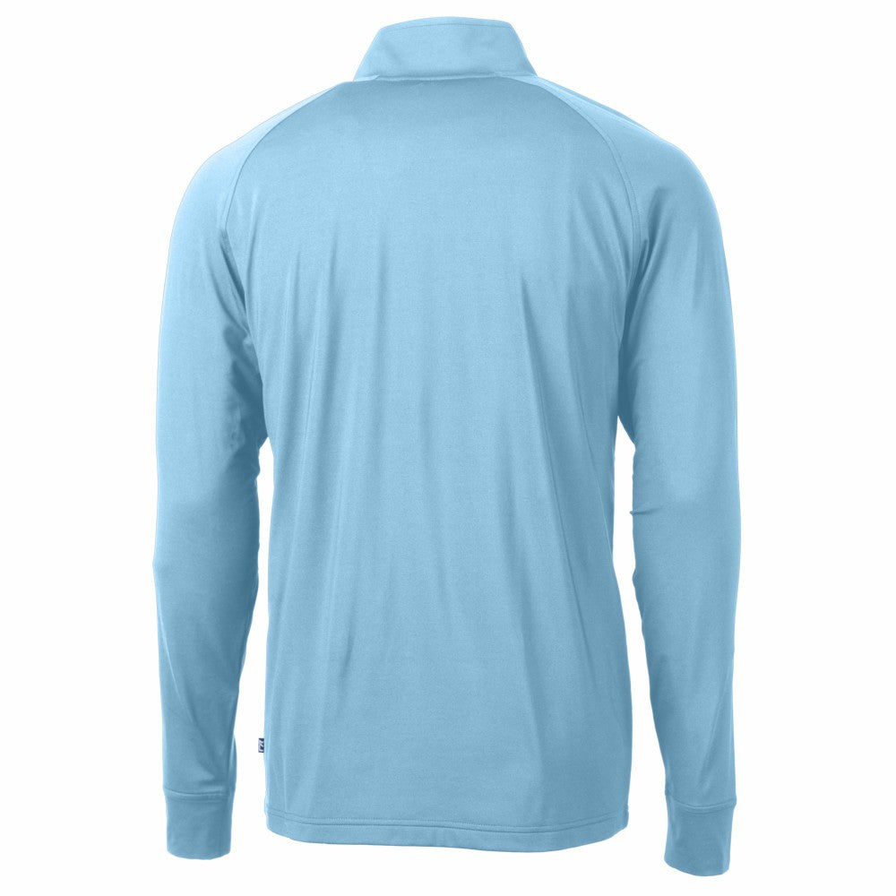 Light Blue Kansas City Royals Cutter & Buck Adapt Eco Knit Stretch Recycled Quarter-Zip Pullover Top