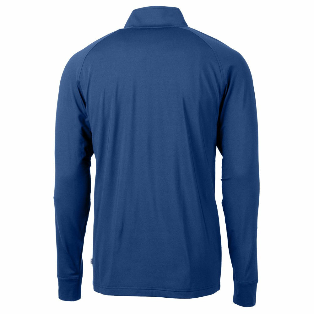 Royal New York Mets Cutter & Buck Adapt Eco Knit Stretch Recycled Quarter-Zip Pullover Top