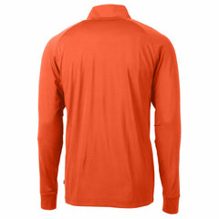 Orange New York Mets Cutter & Buck Adapt Eco Knit Stretch Recycled Quarter-Zip Pullover Top