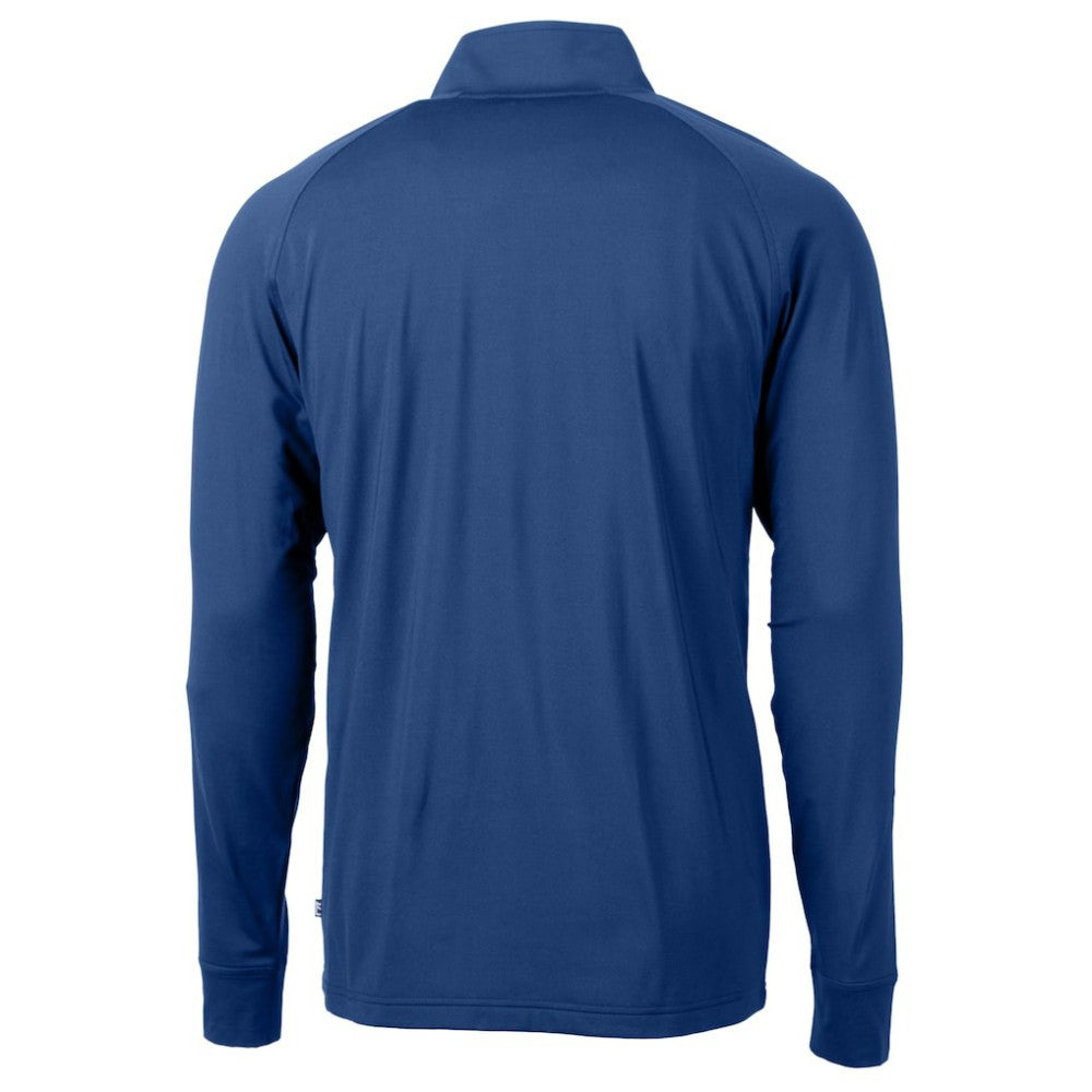 Royal Chicago Cubs Cutter & Buck Adapt Eco Knit Stretch Recycled Quarter-Zip Pullover Top
