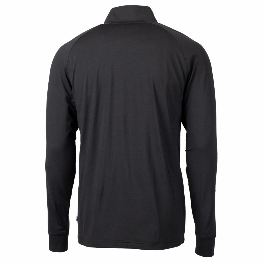 Black Cincinnati Reds Cutter & Buck Adapt Eco Knit Stretch Recycled Quarter-Zip Pullover Top