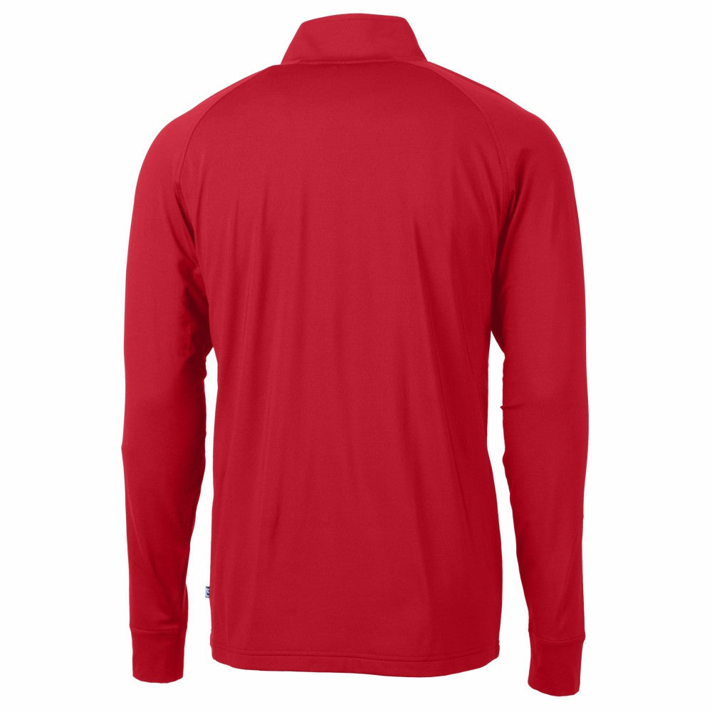 Red Cleveland Guardians Cutter & Buck Adapt Eco Knit Stretch Recycled Quarter-Zip Pullover Top