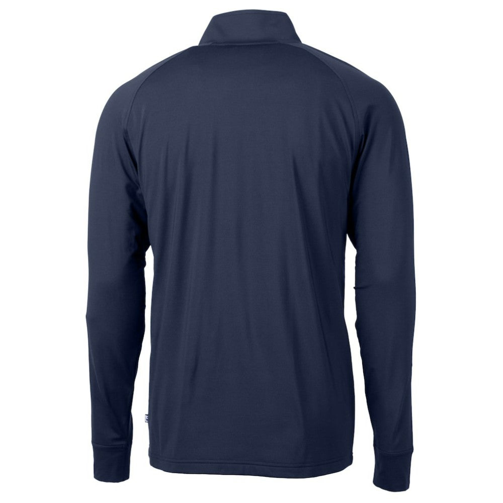 Navy Minnesota Twins Cutter & Buck Adapt Eco Knit Stretch Recycled Quarter-Zip Pullover Top