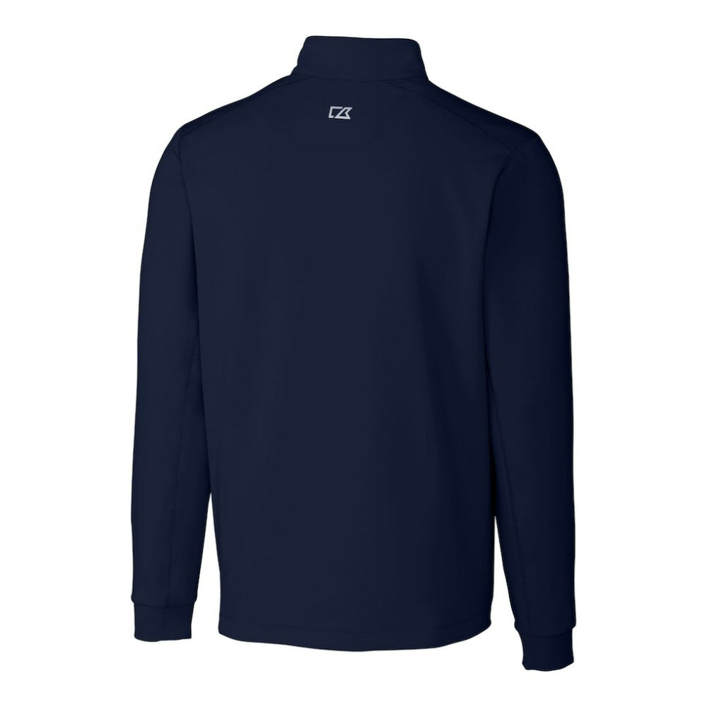 Navy Detroit Tigers Cutter & Buck Traverse Stretch Quarter-Zip Pullover Top