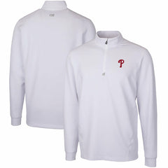 White Philadelphia Phillies Cutter & Buck Traverse Stretch Quarter-Zip Pullover Top