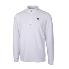 White New York Yankees Cutter & Buck Traverse Stretch Quarter-Zip Pullover Top