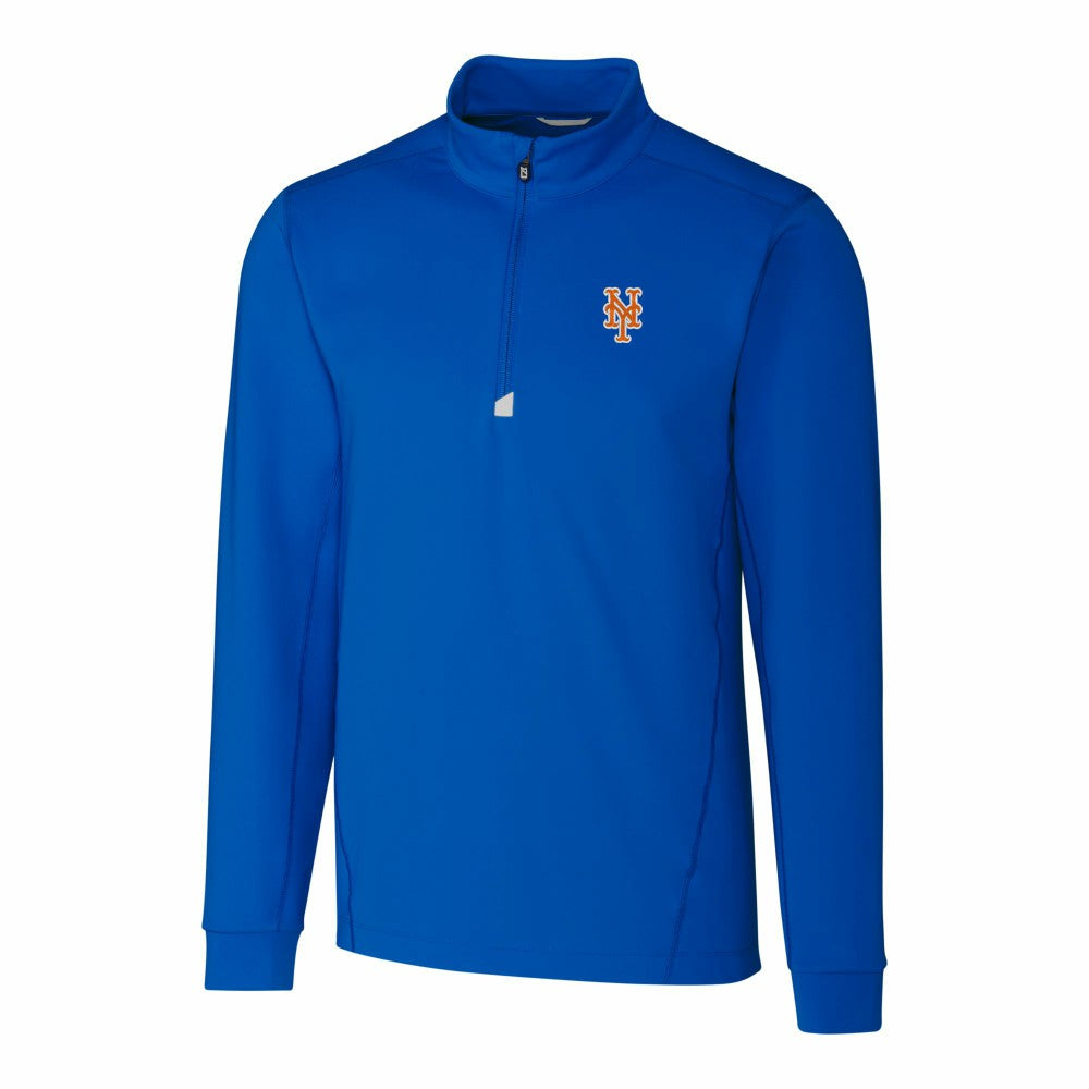 Royal New York Mets Cutter & Buck Traverse Stretch Quarter-Zip Pullover Top