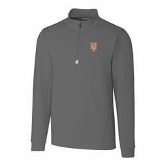 Gray New York Mets Cutter & Buck Traverse Stretch Quarter-Zip Pullover Top
