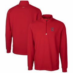 Red Cleveland Guardians Cutter & Buck Traverse Stretch Quarter-Zip Pullover Top