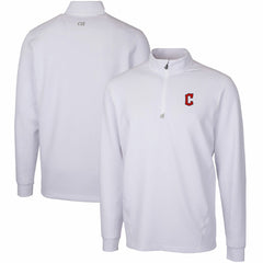 White Cleveland Guardians Cutter & Buck Traverse Stretch Quarter-Zip Pullover Top
