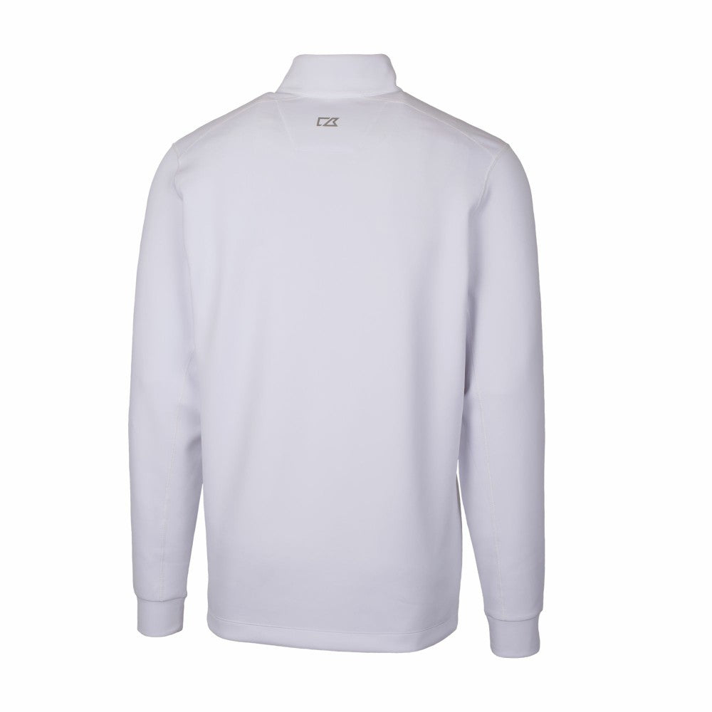 White Cleveland Guardians Cutter & Buck Traverse Stretch Quarter-Zip Pullover Top