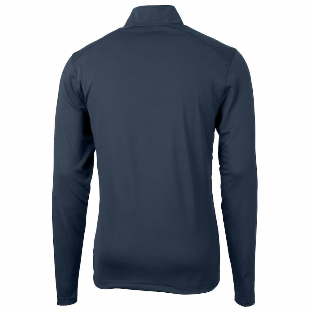 Navy Boston Red Sox Cutter & Buck Virtue Eco Pique Recycled Quarter-Zip Pullover Top