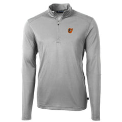 Gray Baltimore Orioles Cutter & Buck Virtue Eco Pique Recycled Quarter-Zip Pullover Top
