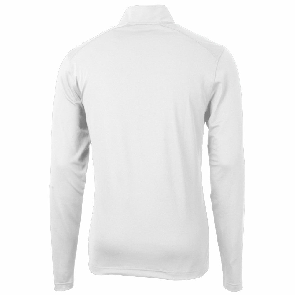 White Cincinnati Reds Cutter & Buck Virtue Eco Pique Recycled Quarter-Zip Pullover Top