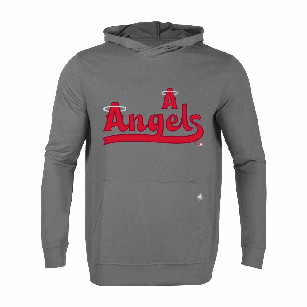 Gray Los Angeles Angels Levelwear City Connect Relay Core Logo Pullover Hoodie