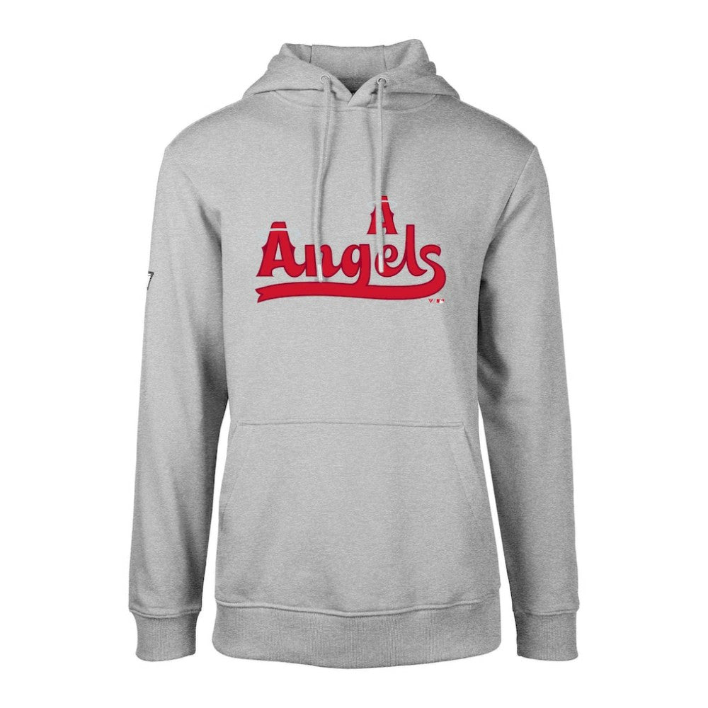 Heather Gray Los Angeles Angels Levelwear City Connect Podium Core Logo Pullover Hoodie
