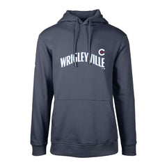 Navy Chicago Cubs Levelwear City Connect Podium Core Logo Pullover Hoodie