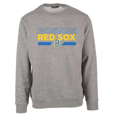 Heather Gray Boston Red Sox Levelwear City Connect Zane No Hitter Pullover Sweatshirt