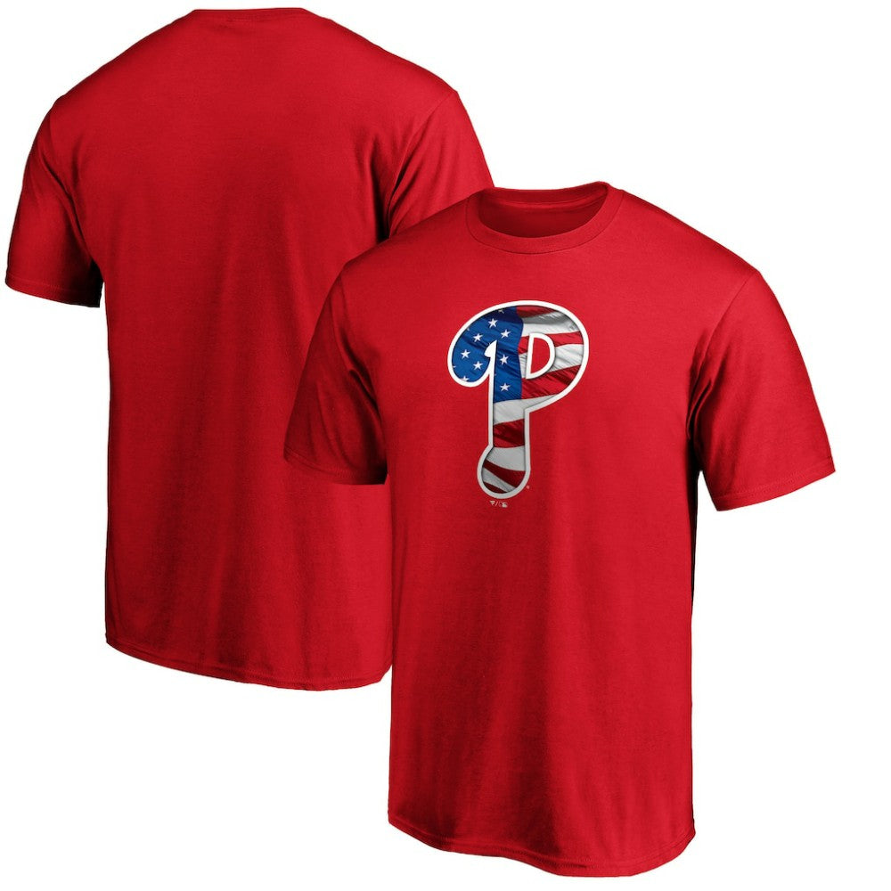 Red Philadelphia Phillies Banner Wave T-Shirt