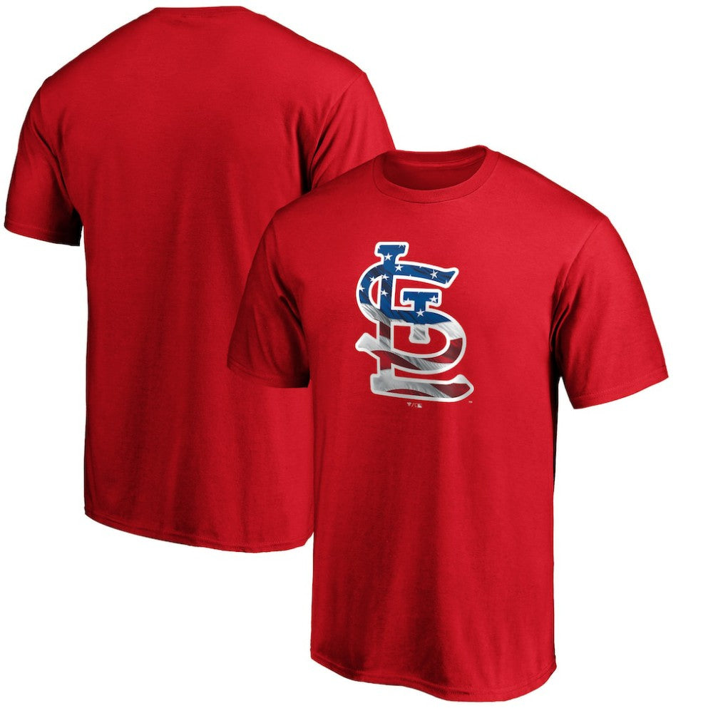 Red St. Louis Cardinals Banner Wave T-Shirt