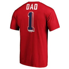 Red Philadelphia Phillies Number One Dad T-Shirt