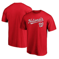 Red Washington Nationals Team Lockup T-Shirt
