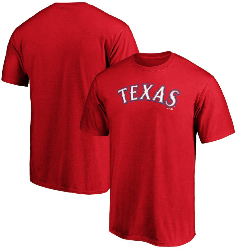 Red Texas Rangers Official Team Wordmark T-Shirt