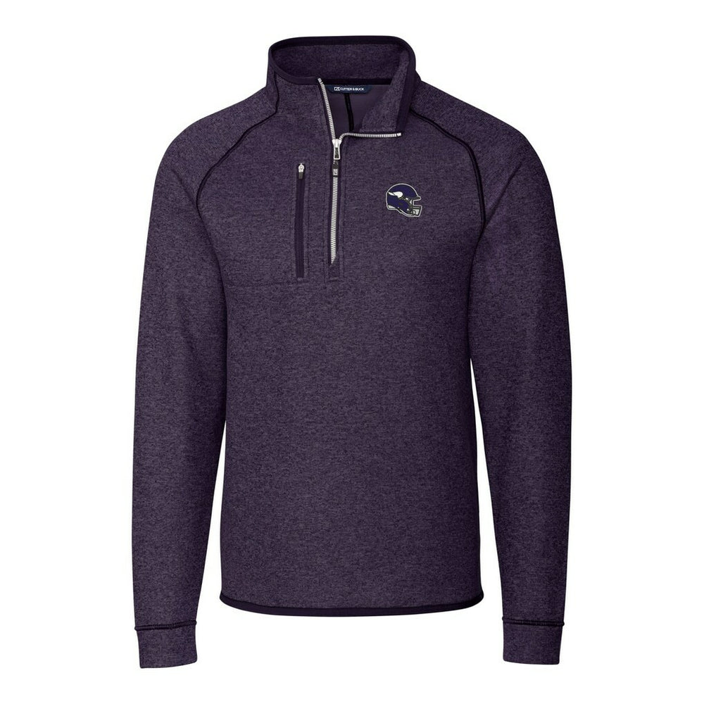 Cutter & Buck Helmet Mainsail Sweater-Knit Half-Zip Pullover Jacket - Minnesota Vikings Pullover