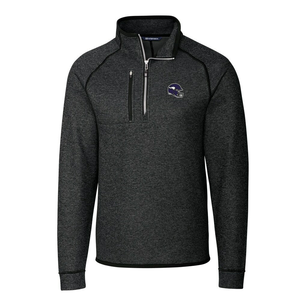 Cutter & Buck Helmet Mainsail Sweater-Knit Half-Zip Pullover Jacket - Minnesota Vikings Pullover