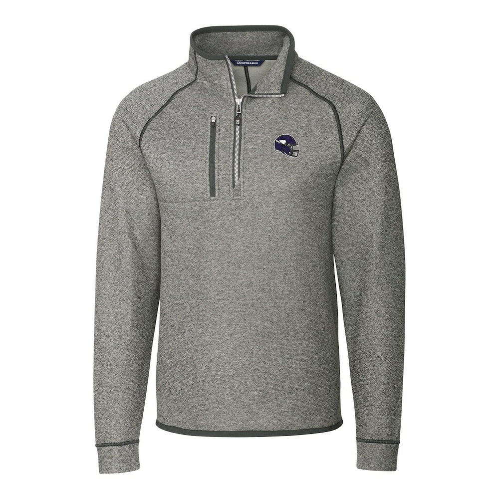Cutter & Buck Helmet Mainsail Sweater-Knit Half-Zip Pullover Jacket - Minnesota Vikings Pullover
