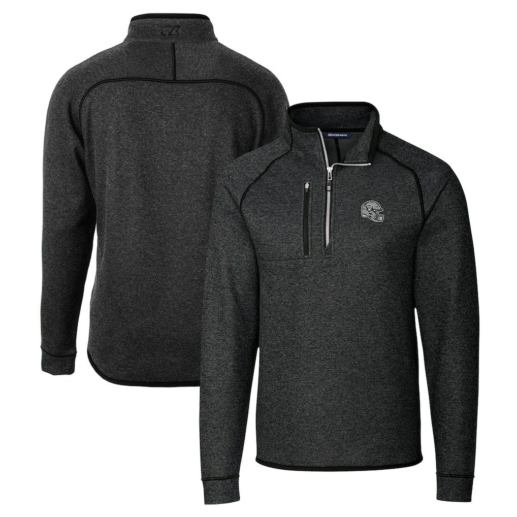Cutter & Buck Helmet Mainsail Sweater-Knit Half-Zip Pullover Jacket - Las Vegas Raiders Pullover