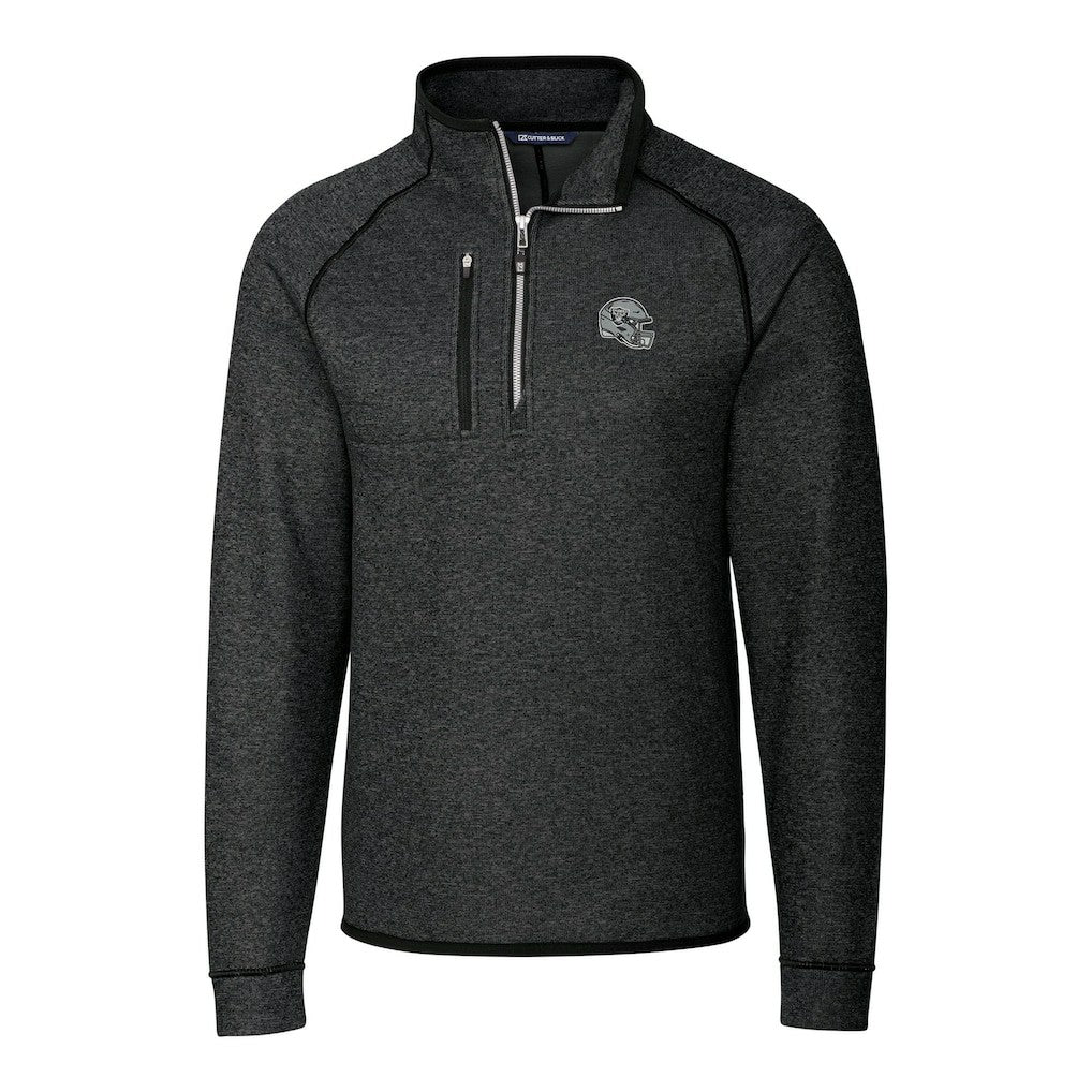 Cutter & Buck Helmet Mainsail Sweater-Knit Half-Zip Pullover Jacket - Las Vegas Raiders Pullover