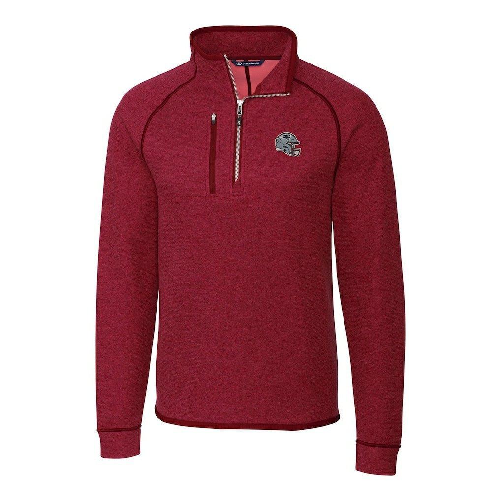 Cutter & Buck Helmet Mainsail Sweater-Knit Half-Zip Pullover Jacket - New England Patriots Pullover