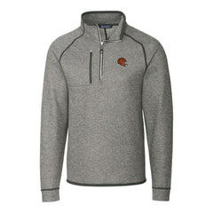Cutter & Buck Helmet Mainsail Sweater-Knit Half-Zip Pullover Jacket - Cincinnati Bengals Pullover
