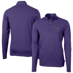 Cutter & Buck Helmet Virtue Eco Pique Recycled Quarter-Zip Pullover Top - Minnesota Vikings Pullover