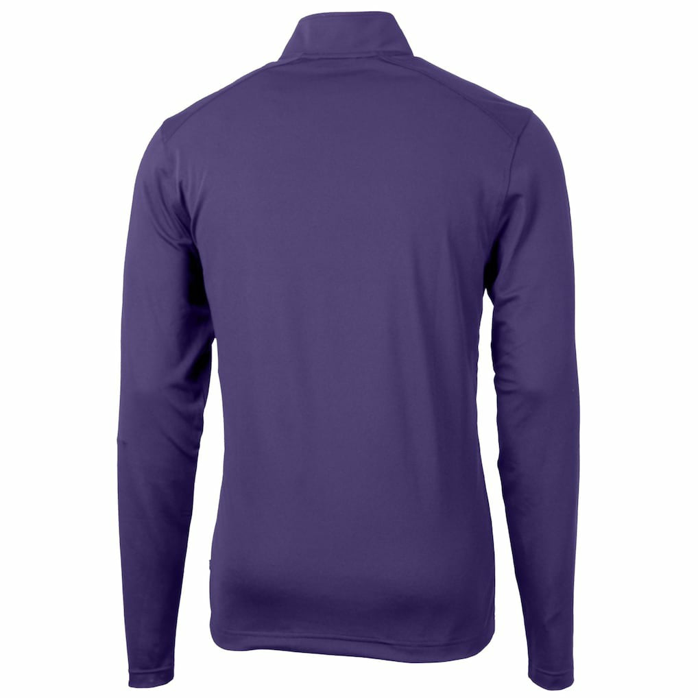 Cutter & Buck Helmet Virtue Eco Pique Recycled Quarter-Zip Pullover Top - Minnesota Vikings Pullover