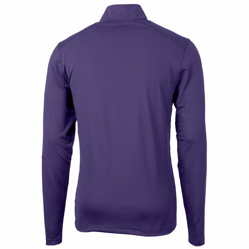 Cutter & Buck Helmet Virtue Eco Pique Recycled Quarter-Zip Pullover Top - Minnesota Vikings Pullover