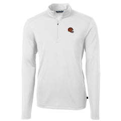 Cutter & Buck Helmet Virtue Eco Pique Recycled Quarter-Zip Pullover Top - Cincinnati Bengals Pullover