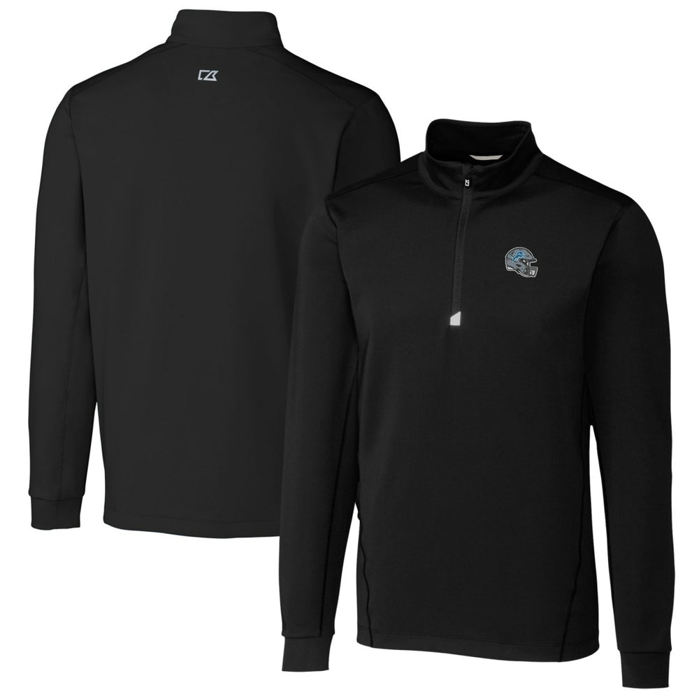 Cutter & Buck Helmet Traverse Stretch Quarter-Zip Pullover Top - Detroit Lions Pullover