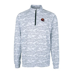 Cutter & Buck Helmet Traverse Camo Print Stretch Quarter-Zip Pullover Top - Washington Commanders Pullover