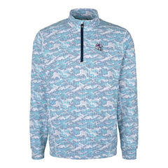 Cutter & Buck Helmet Traverse Camo Print Stretch Quarter-Zip Pullover Top - Buffalo Bills Pullover