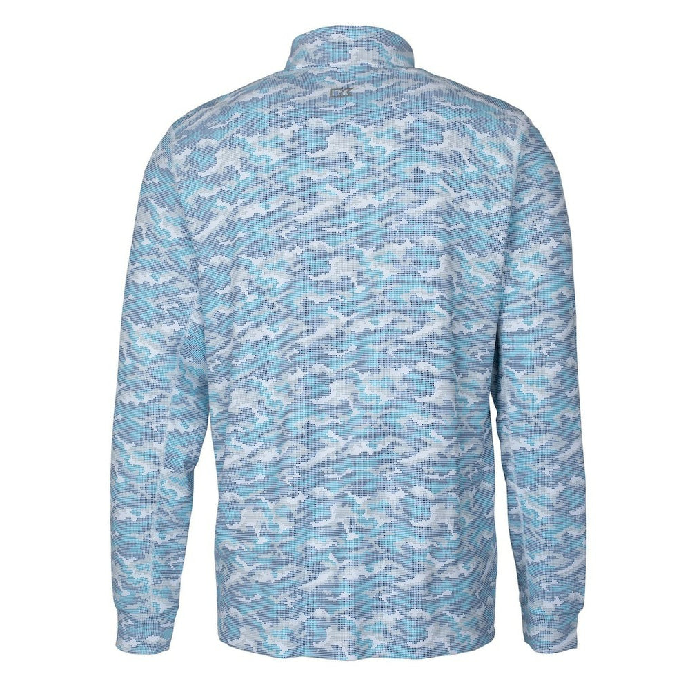 Cutter & Buck Helmet Traverse Camo Print Stretch Quarter-Zip Pullover Top - Buffalo Bills Pullover