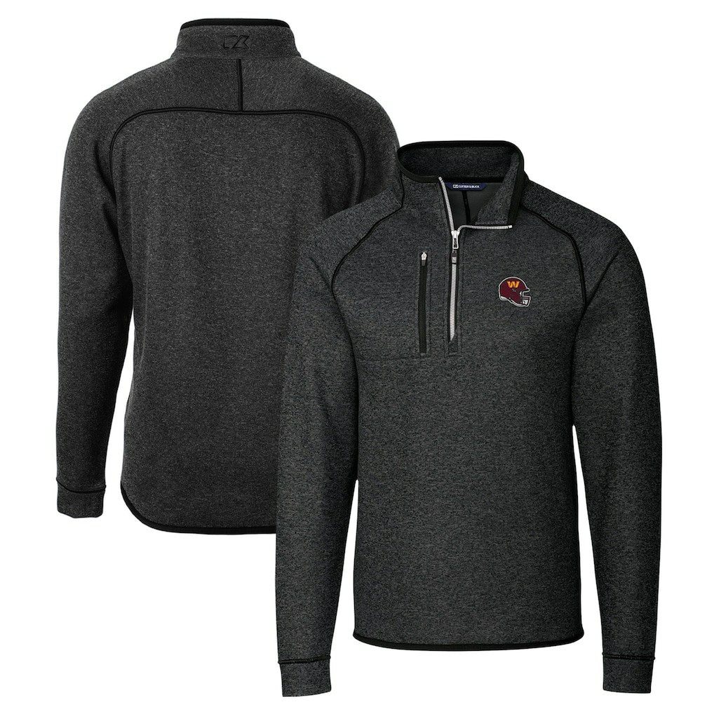 Cutter & Buck Helmet Mainsail Sweater-Knit Half-Zip Pullover Jacket - Washington Commanders Pullover