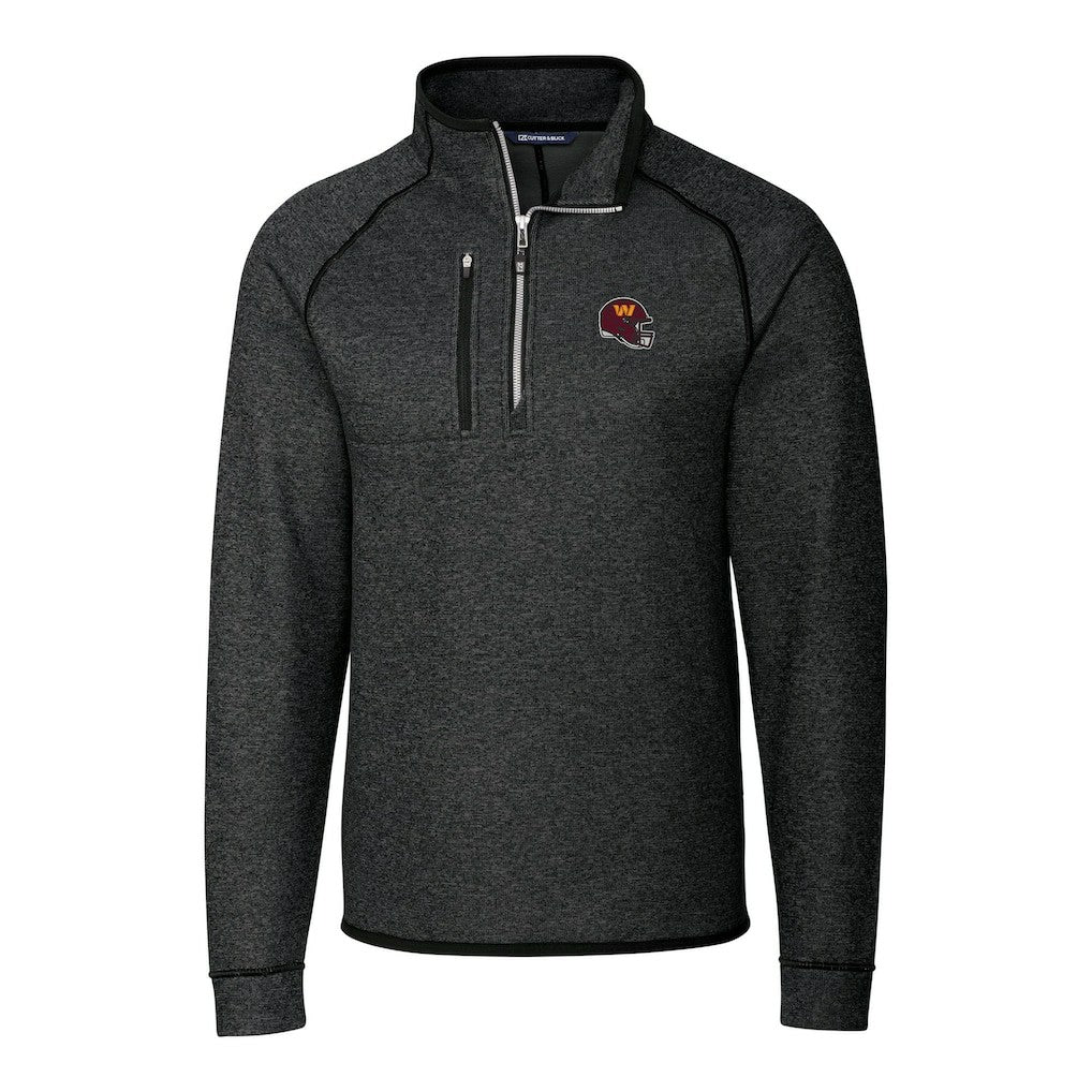 Cutter & Buck Helmet Mainsail Sweater-Knit Half-Zip Pullover Jacket - Washington Commanders Pullover