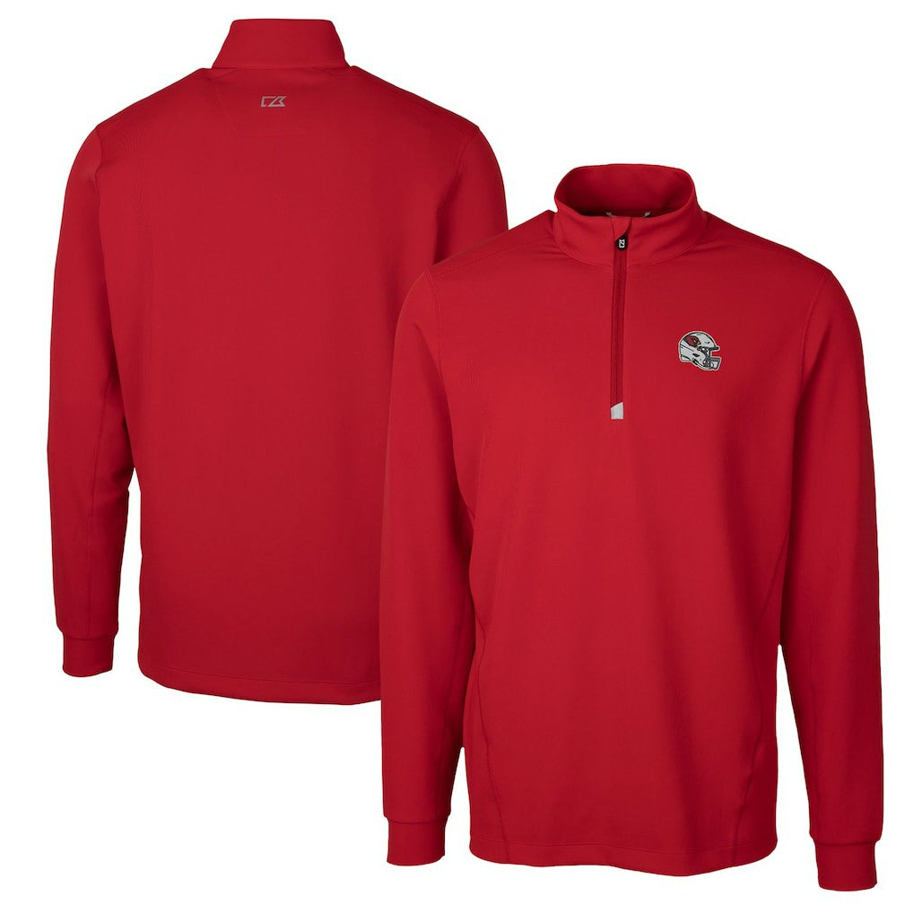 Cutter & Buck Helmet Traverse Stretch Quarter-Zip Pullover Top - Arizona Cardinals Pullover