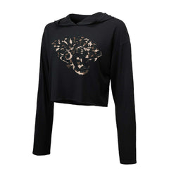 Trevor Lawrence  Majestic Threads Women's Leopard Player Name & Number Long Sleeve Cropped Hoodie - Jacksonville Jaguars Hoodies