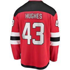 NHL Luke Hughes New Jersey Devils Fanatics Home Breakaway Player Jersey