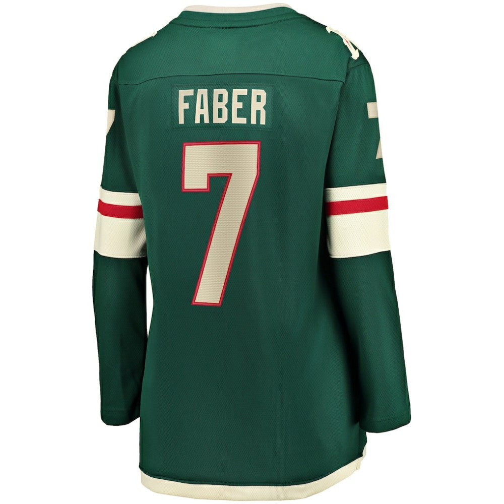 NHL Brock Faber Minnesota Wild Fanatics Women's Home Breakaway Player Jersey