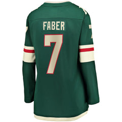 NHL Brock Faber Minnesota Wild Fanatics Women's Home Breakaway Player Jersey