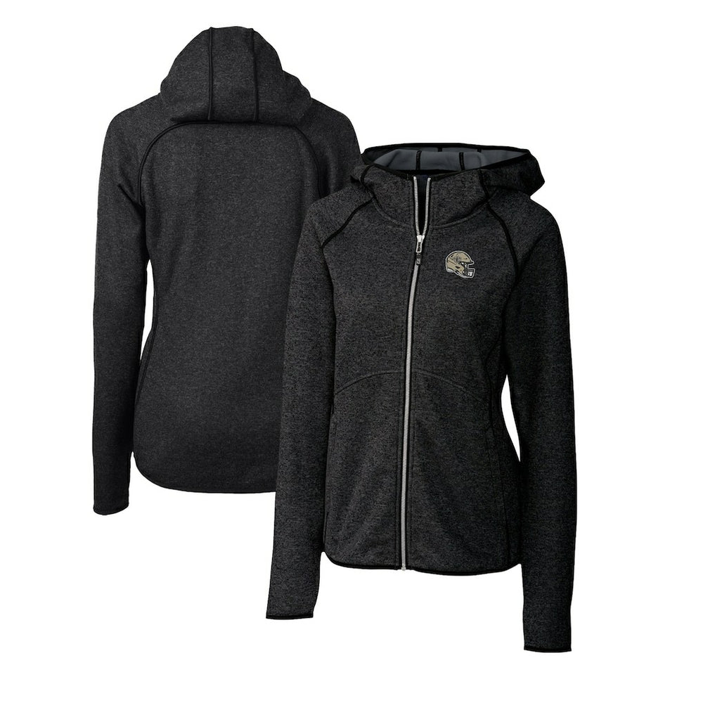 Cutter & Buck Women's Helmet Logo Mainsail Sweater-Knit Full-Zip Hoodie - New Orleans Saints Hoodies
